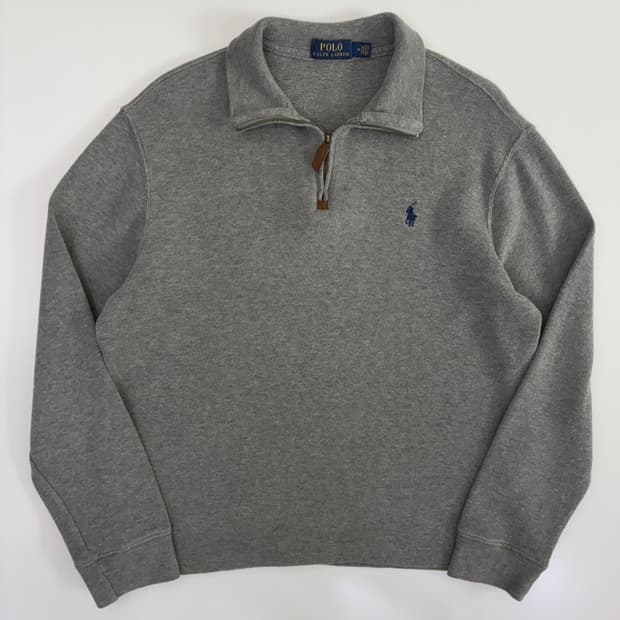Polo 폴로 랄프로렌 신형 멜란지 그레이 쿼터 집업 니트