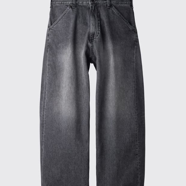 해칭룸 와이드 커브진 워시드블랙 1