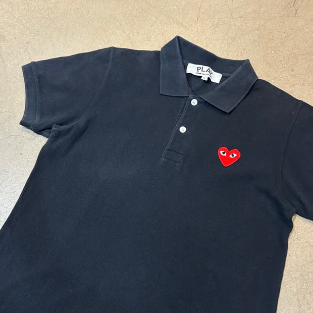 L 꼼데가르송 카라 반팔티