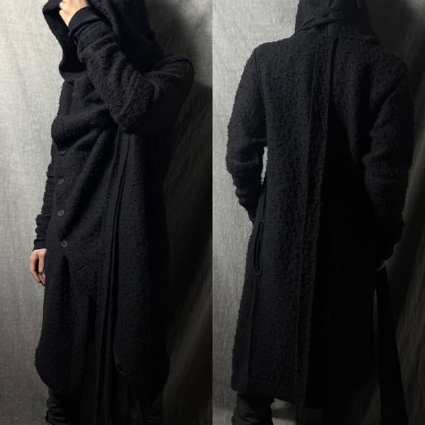La Haine Inside Us Hooded Draped Coat  