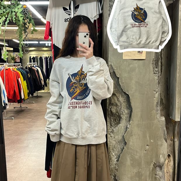 에스피오나지 맨투맨 그레이 L #csz1935