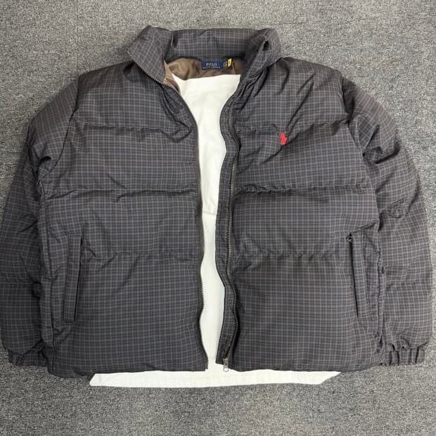폴로 체크 패딩