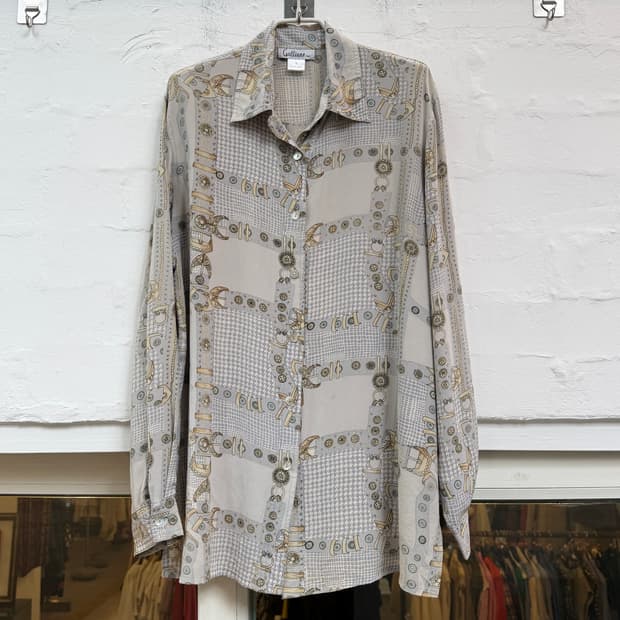 Galliano 갈리아노 이태리 실크 셔츠 L