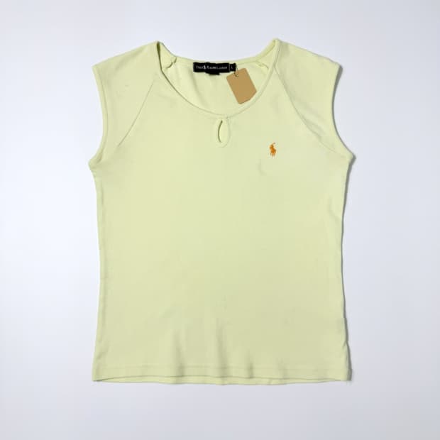 빈티지 Ralph Lauren 레몬 니트 슬리브리스