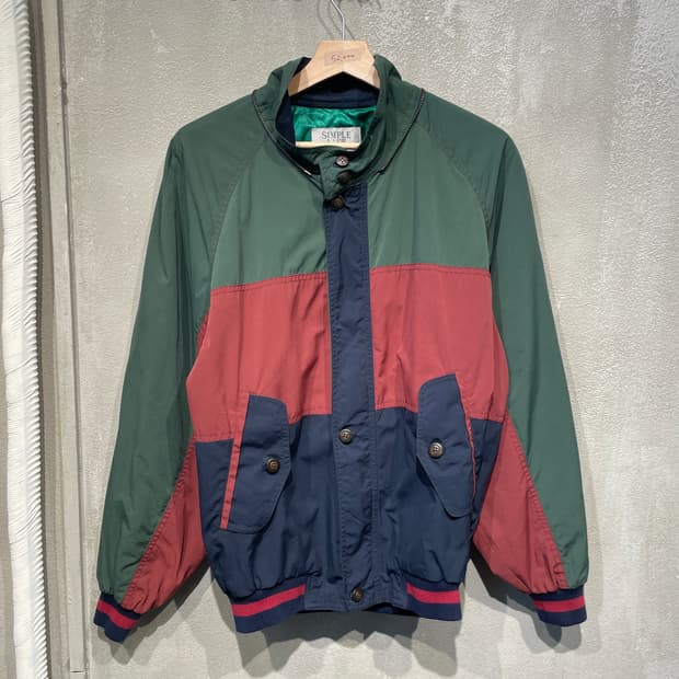 심플라이프 컬러블럭 해링턴 자켓