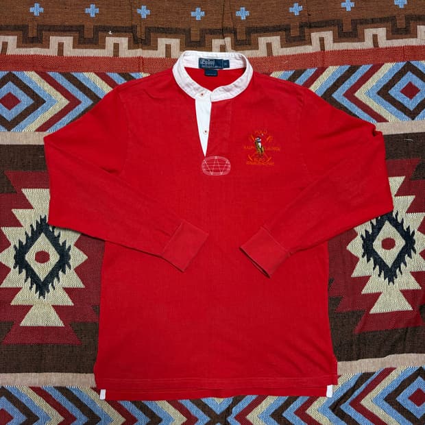 M) 폴로 랄프로렌 빅포니 럭비 티셔츠 차이나넥