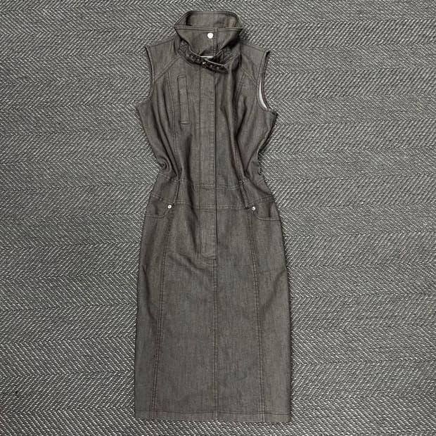 데님 슬리브리스 펑크 원피스 v0316