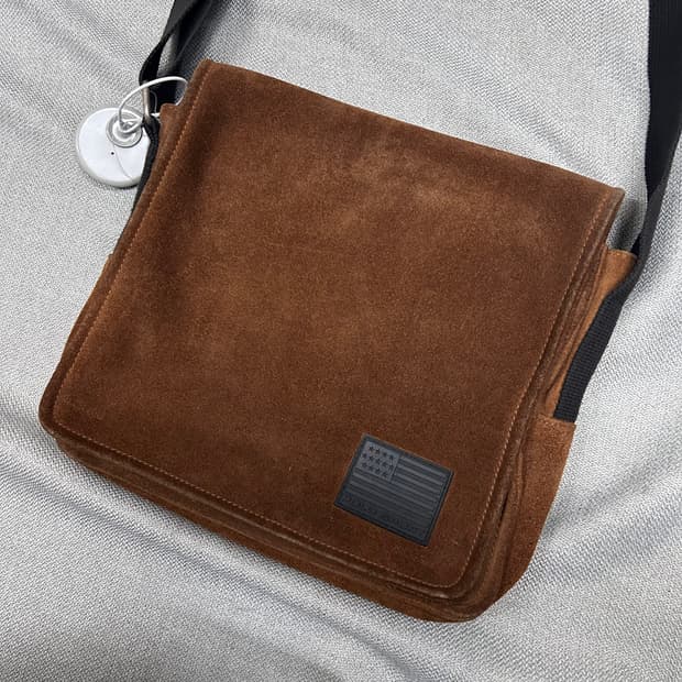Polo Sports Brown Suede Messenger Bag