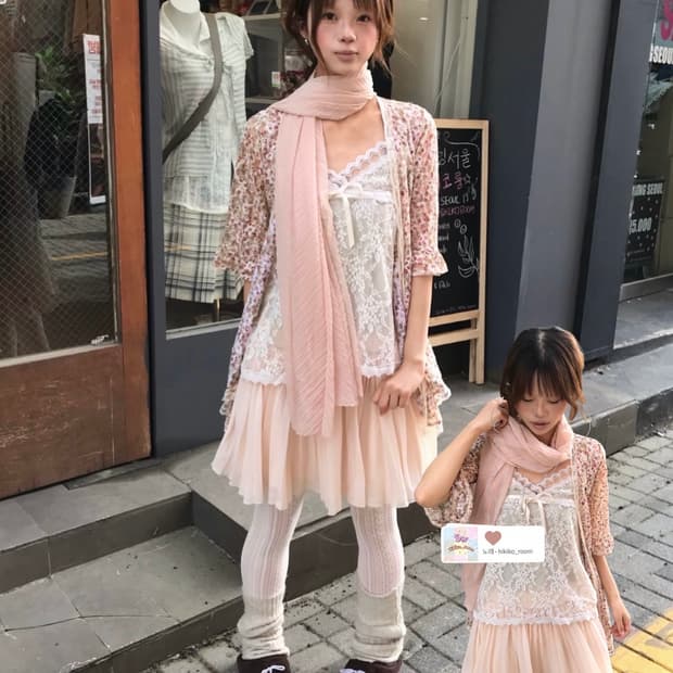 𖤐여리 온나 플라워 레이스 코디 set𖤐 