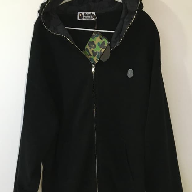 베이프 원포인트 후드집업 XL 새상품