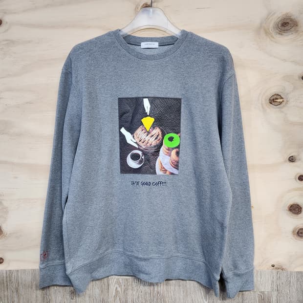 853) 커스텀멜로우 커피 아트웍 맨투맨 티셔츠