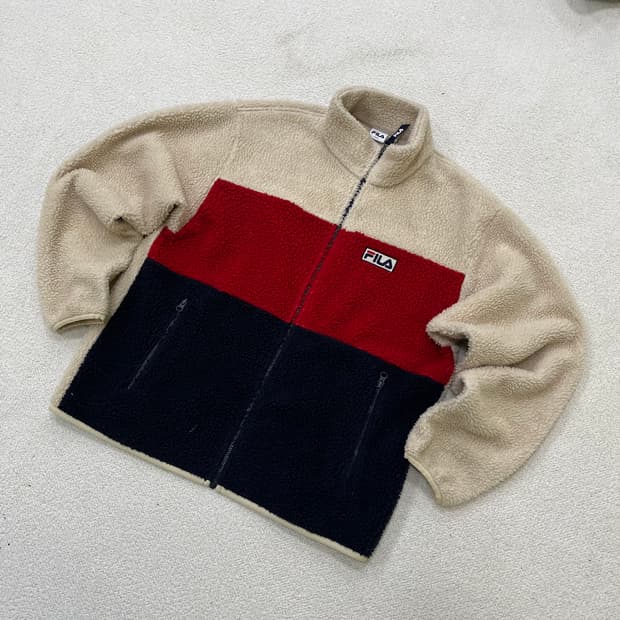 L 휠라 플리스 집업 자켓 0319M