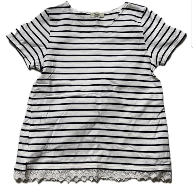 스트라이프 반팔티