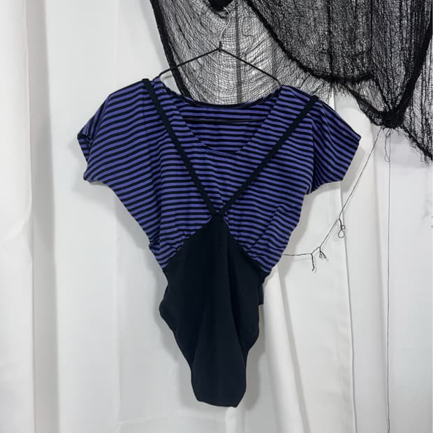 stripe body suit