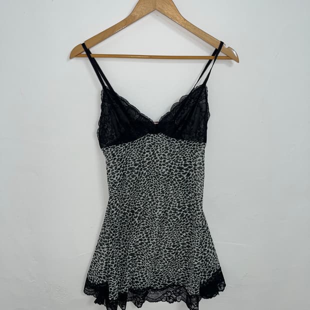 레오파드 슬리브리스 원피스