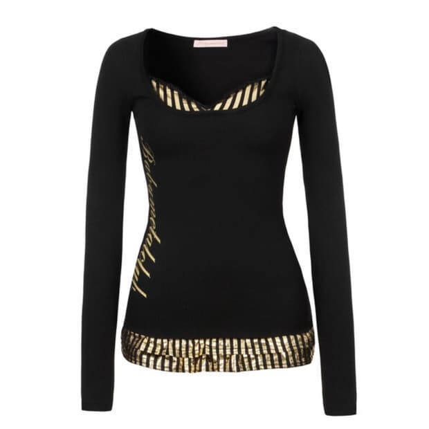 베이비메탈클럽 디스코 프릴 탑 블랙