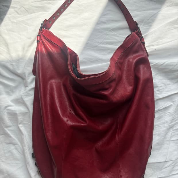 diesel studded leather shoulder bag
