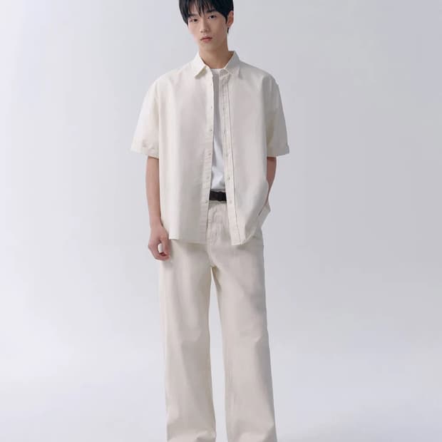 무신사스탠다드 와이드 데님 팬츠 [크림] 28