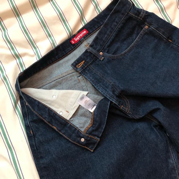 슈프림 배기진 36 Japan Selvedge Indigo Raw