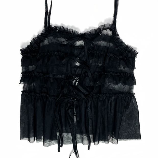 vintage 프릴 뷔스티에