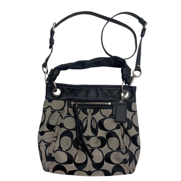 코치 y2k 시그니처 블랙 크로스백