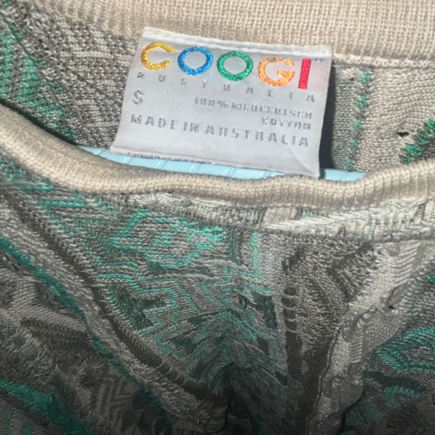 coogi 쿠지 케이블 패턴 니트 공용 S