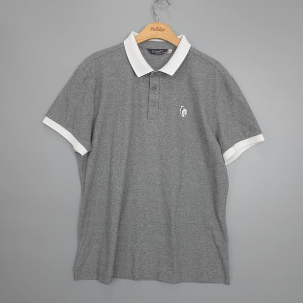 르꼬끄 골프 배색 카라 반팔티셔츠 110