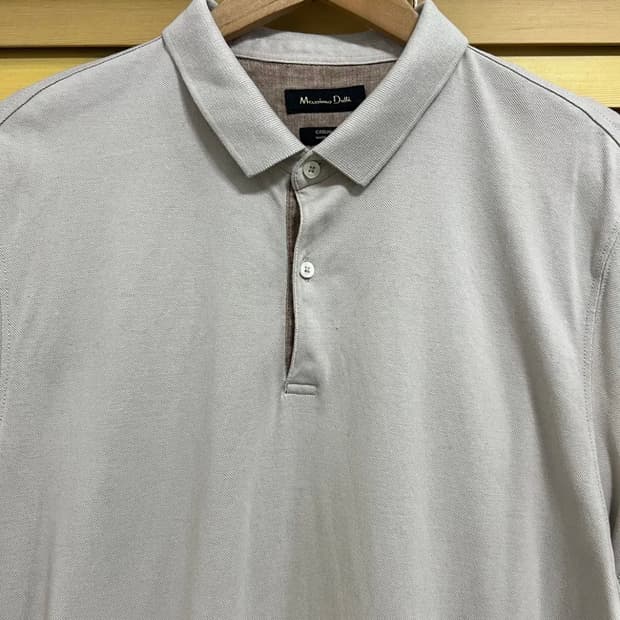 마시모뚜띠 남성 베이지브라운 PK카라반팔티셔츠