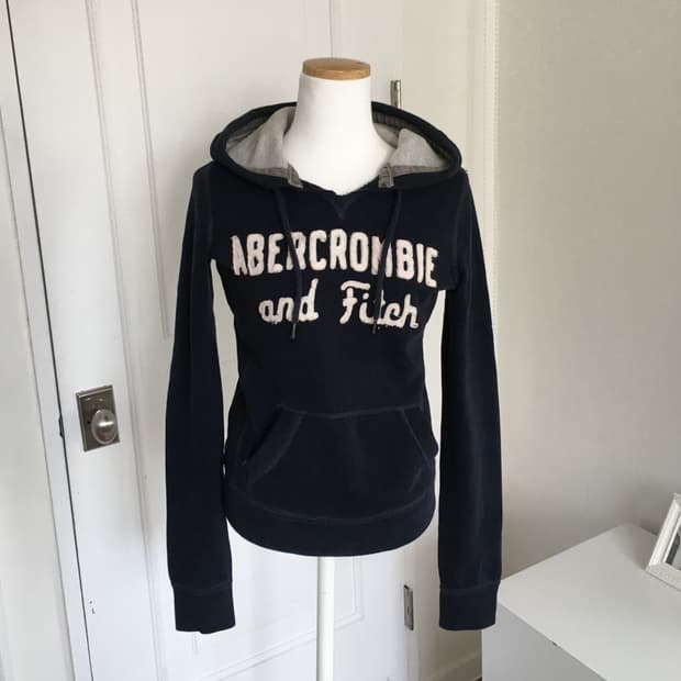 아베크롬비 슬림핏 네이비 후드티