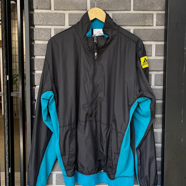 90s ADIDAS equipment vintage half -zip