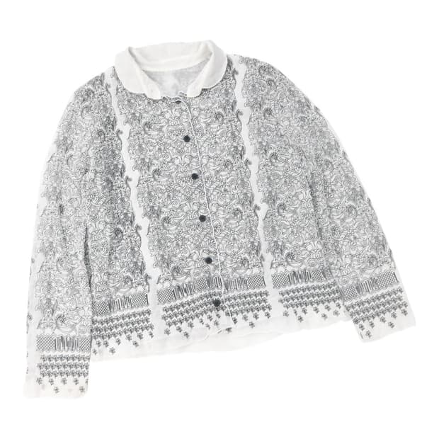 세시오셀라 빈티지 에스닉 페이즐리 쉬폰 블라우스 (M)