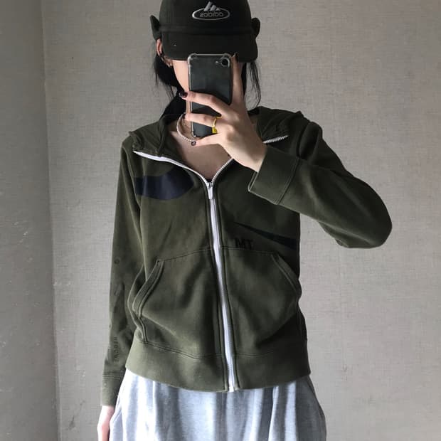 나이키 카키 빅스우시 후드집업