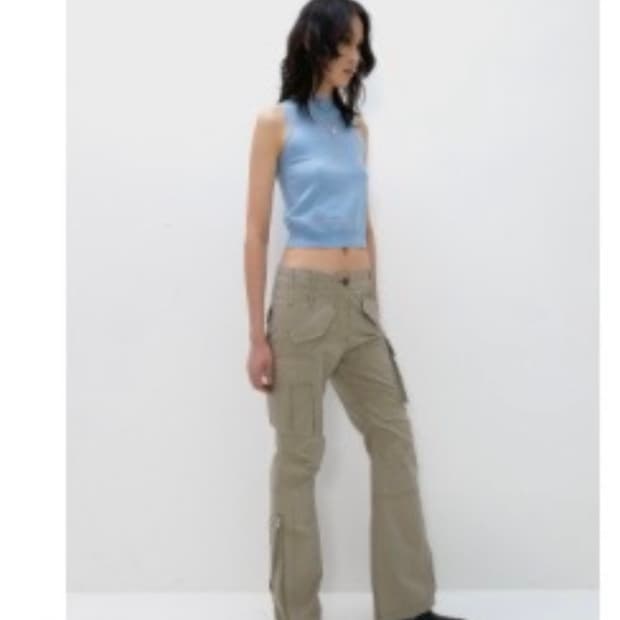 Slim pocket pants kaki