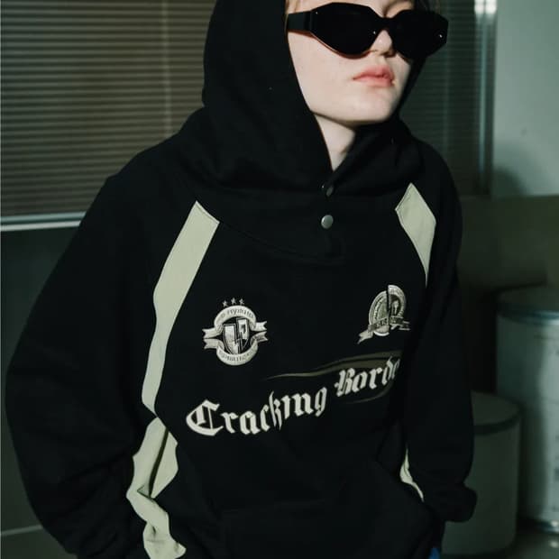 꼼파뇨 크래킹 후드티 블랙 M