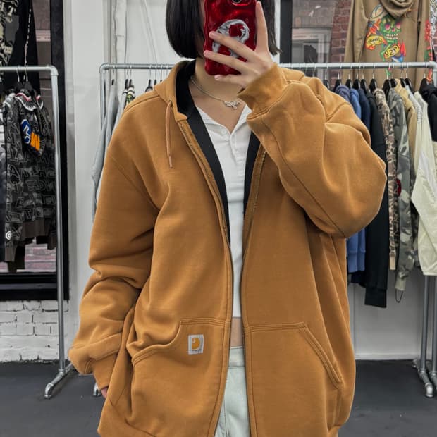 칼하트 써멀 브라운 후드집업