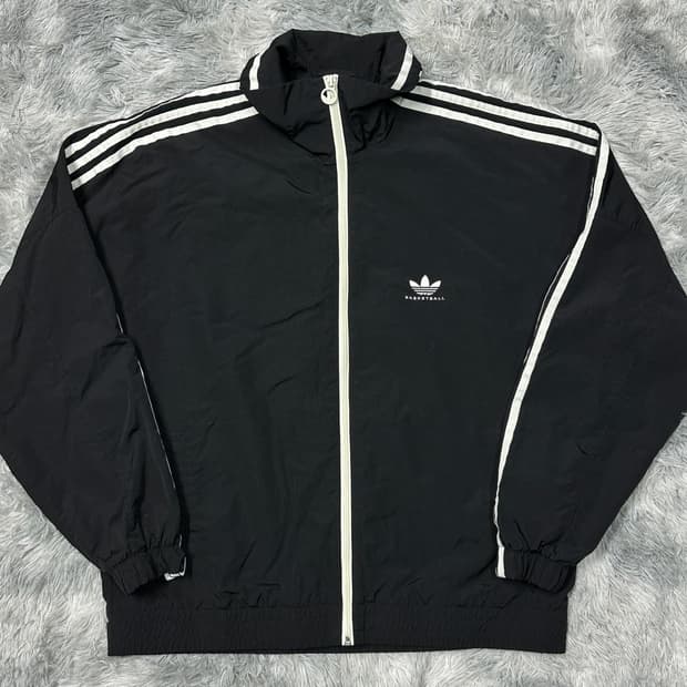 아디다스 베스킷볼 쉘 자켓 블랙 L