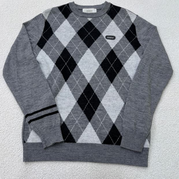 95 아다바트 남성 아가일 니트 스웨터 0305E