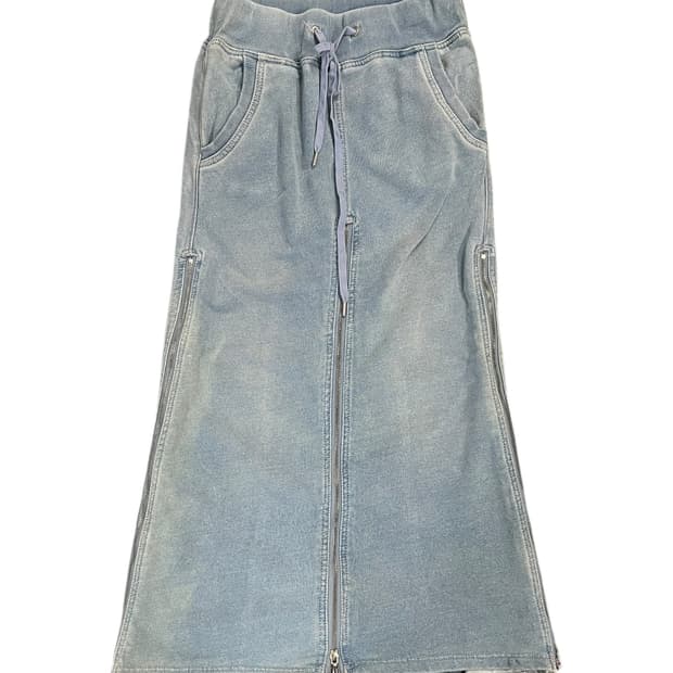 The Union for Workers 연청 데님 롱 스커트 M