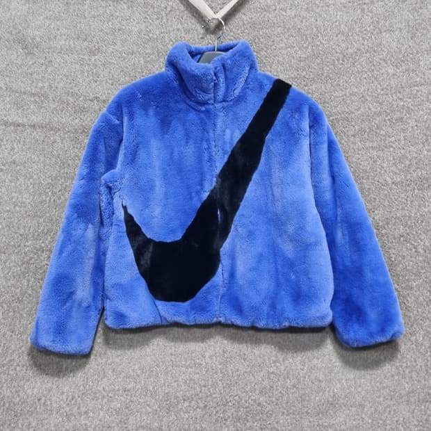 나이키 여성 빅 스우시 털 후리스 자켓