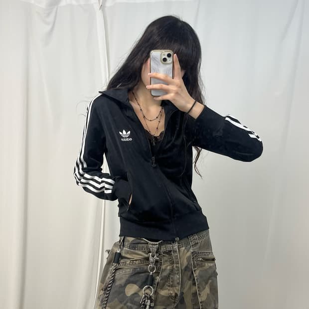 Adidas black Firebird jersey