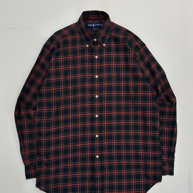 90s 폴로 체크 셔츠