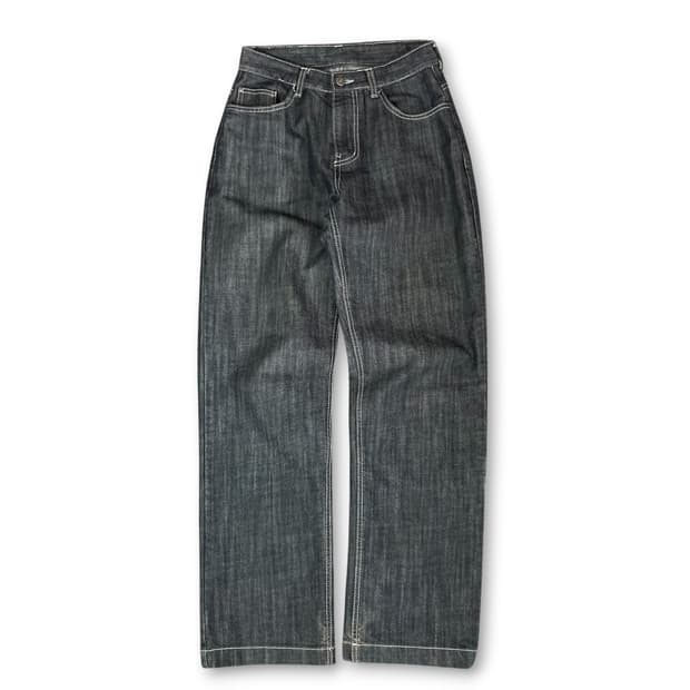 (28) 빈티지 그레이 스티치 데님 팬츠 S