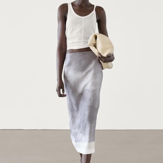 마시모두띠 슬릿 링클 스커트