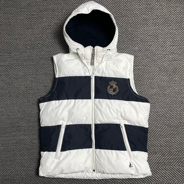 빈폴 아메카지 단가라 디테일 패디드 베스트o 5372