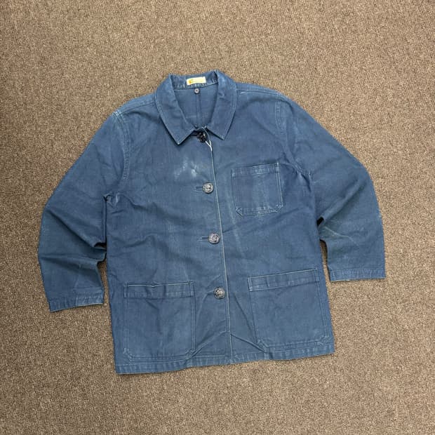 9)이세이미야키 스포츠 빈티지 네이비 코튼 자켓