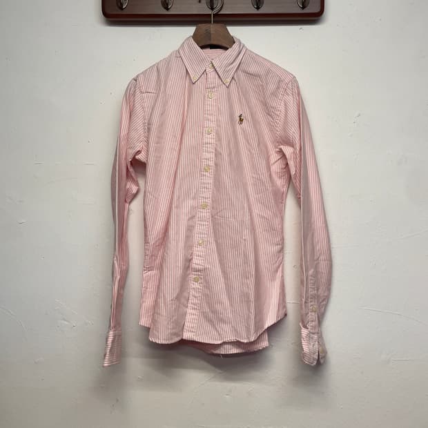 폴로 랄프로렌 (우먼) 슬림핏 핑크 옥스포드 셔츠 