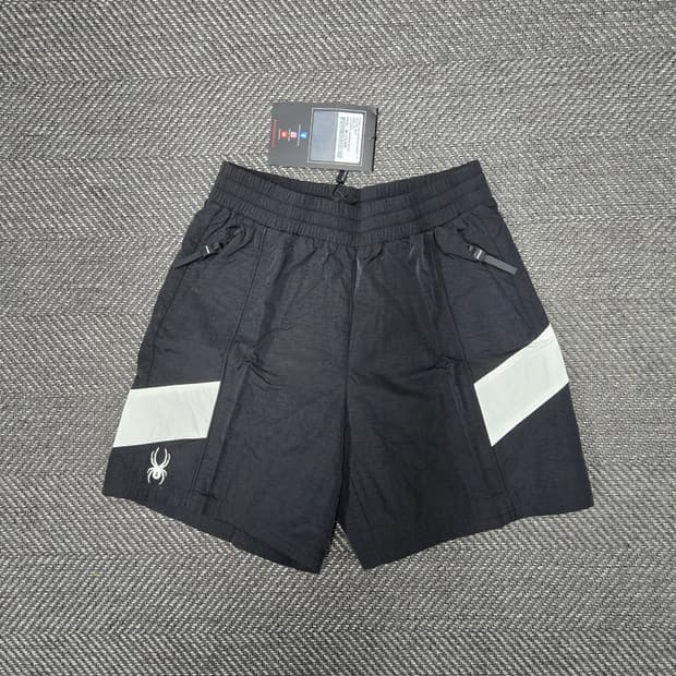 스파이더 공용 블랙 반바지