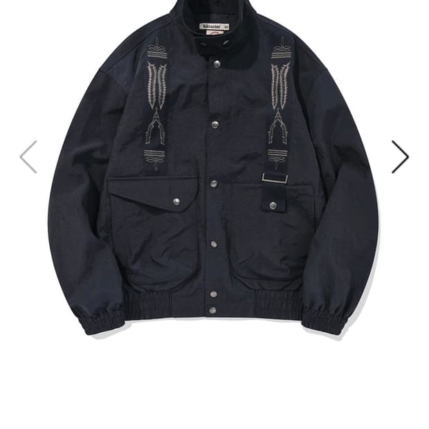 Karactor heritage nylon jacket navy 01