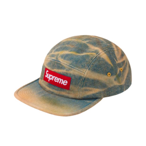 슈프림 데님 캠프캡 더티 인디고 - 25FW 