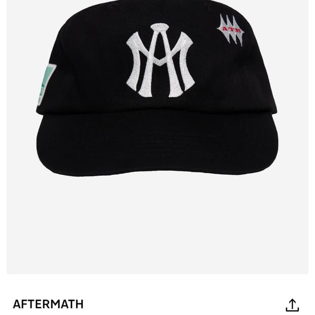 애프터매스 ATM 로고 볼캡 블랙